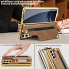 For Samsung Galaxy Z Fold7 VIETAO Film Integrated Folding Holder Flip PU Phone Case(Brown) - 3