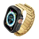 For Apple Watch Ultra 49mm Single Bead Magnetic Stainless Steel Watch Band(Gold) - 1
