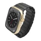 For Apple Watch Series 8 41mm Single Bead Magnetic Stainless Steel Watch Band(Black) - 1