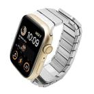 For Apple Watch SE 44mm Single Bead Magnetic Stainless Steel Watch Band(Silver) - 1