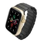 For Apple Watch Series 5 44mm Single Bead Magnetic Stainless Steel Watch Band(Black) - 1