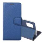 For Samsung Galaxy Note20 Ultra Silk Texture Horizontal Flip Leather Case with Holder & Card slots & Wallet & Photo Frame(Dark Blue) - 1