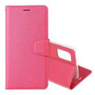 For Samsung Galaxy Note20 Ultra Silk Texture Horizontal Flip Leather Case with Holder & Card slots & Wallet & Photo Frame(Rose Red) - 1