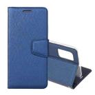 For OPPO Reno4 Silk Texture Horizontal Flip Leather Case with Holder & Card slots & Wallet & Photo Frame(Dark Blue) - 1