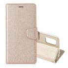 For OPPO Reno4 Silk Texture Horizontal Flip Leather Case with Holder & Card slots & Wallet & Photo Frame(Gold) - 1