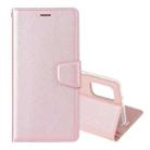 For OPPO Reno4 Silk Texture Horizontal Flip Leather Case with Holder & Card slots & Wallet & Photo Frame(Rose Gold) - 1