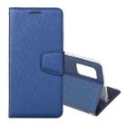 For OPPO Reno4 Pro Silk Texture Horizontal Flip Leather Case with Holder & Card slots & Wallet & Photo Frame(Dark Blue) - 1