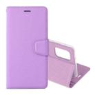 For OPPO Reno4 Pro Silk Texture Horizontal Flip Leather Case with Holder & Card slots & Wallet & Photo Frame(Purple) - 1