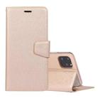 For iPhone 12 / 12 Pro Silk Texture Horizontal Flip Leather Case with Holder & Card slots & Wallet & Photo Frame(Gold) - 1