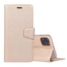 For iPhone 12 Pro Max Silk Texture Horizontal Flip Leather Case with Holder & Card slots & Wallet & Photo Frame(Gold) - 1
