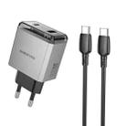 hoco BN20 PD35W USB, Type-C Charger with 1m Type-C to Type-C Cable Set, Plug Type:EU Plug(Tarnish) - 1