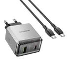 hoco BN20 PD35W USB, Type-C Charger with 1m Type-C to Type-C Cable Set, Plug Type:EU Plug(Tarnish) - 3