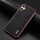 For Samsung Galaxy A06 4G AZNS Electroplated Frame Crocodile Texture Full Coverage Phone Case(Black) - 2
