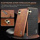 For Samsung Galaxy A06 4G AZNS Electroplated Frame Crocodile Texture Full Coverage Phone Case(Brown) - 3