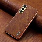For Samsung Galaxy A26 5G AZNS Electroplated Frame Crocodile Texture Full Coverage Phone Case(Brown) - 2