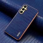 For Samsung Galaxy A26 5G AZNS Electroplated Frame Crocodile Texture Full Coverage Phone Case(Blue) - 2