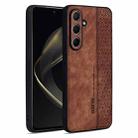 For Samsung Galaxy A36 5G AZNS 3D Embossed Skin Feel Phone Case(Brown) - 1