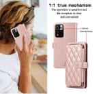 For Xiaomi 12T / 12T Pro Rhombic Full Zipper Wallet Leather Phone Case(Rose Gold) - 3