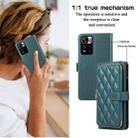 For Xiaomi 12T / 12T Pro Rhombic Full Zipper Wallet Leather Phone Case(Green) - 3