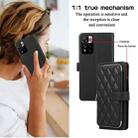 For Xiaomi 12T / 12T Pro Rhombic Full Zipper Wallet Leather Phone Case(Black) - 3