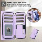 For Xiaomi Mi 11T / 11T Pro Rhombic Full Zipper Wallet Leather Phone Case(Purple) - 2