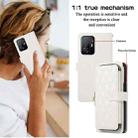 For Xiaomi Mi 11T / 11T Pro Rhombic Full Zipper Wallet Leather Phone Case(White) - 3
