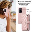 For Xiaomi Mi 11T / 11T Pro Rhombic Full Zipper Wallet Leather Phone Case(Rose Gold) - 3