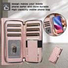 For Xiaomi Poco F3 Rhombic Full Zipper Wallet Leather Phone Case(Rose Gold) - 2