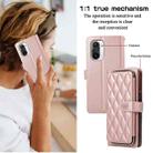For Xiaomi Poco F3 Rhombic Full Zipper Wallet Leather Phone Case(Rose Gold) - 3