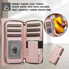 For Xiaomi Poco X3 NFC Rhombic Full Zipper Wallet Leather Phone Case(Rose Gold) - 2