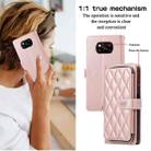 For Xiaomi Poco X3 NFC Rhombic Full Zipper Wallet Leather Phone Case(Rose Gold) - 3