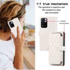 For Redmi Note 11 Pro Global Rhombic Full Zipper Wallet Leather Phone Case(White) - 3