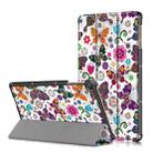 For Huawei Enjoy Tablet 2 10.1 inch / Honor Pad 6 10.1 inch Colored Drawing Pattern Horizontal Flip Leather Case with Three-folding Holder & Sleep / Wake-up Function(Butterfly) - 1