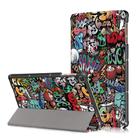For Huawei Enjoy Tablet 2 10.1 inch / Honor Pad 6 10.1 inch Colored Drawing Pattern Horizontal Flip Leather Case with Three-folding Holder & Sleep / Wake-up Function(Graffiti) - 1