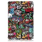 For Huawei Enjoy Tablet 2 10.1 inch / Honor Pad 6 10.1 inch Colored Drawing Pattern Horizontal Flip Leather Case with Three-folding Holder & Sleep / Wake-up Function(Graffiti) - 2