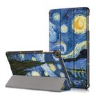For Huawei Enjoy Tablet 2 10.1 inch / Honor Pad 6 10.1 inch Colored Drawing Pattern Horizontal Flip Leather Case with Three-folding Holder & Sleep / Wake-up Function(Starry Sky) - 1