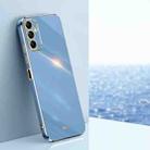For Samsung Galaxy A35 5G XINLI Straight Edge 6D Electroplate TPU Phone Case(Celestial Blue) - 1
