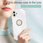 For Samsung Galaxy A06 4G XINLI Straight Edge 6D Electroplate TPU Phone Case with Ring Holder(Pink) - 2