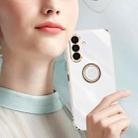 For Samsung Galaxy A26 5G XINLI Straight Edge 6D Electroplate TPU Phone Case with Ring Holder(Mint Green) - 3