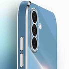 For Samsung Galaxy A36 5G XINLI Straight Edge 6D Electroplate TPU Phone Case with Ring Holder(Celestial Blue) - 3