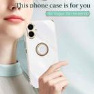 For Samsung Galaxy A07 5G XINLI Straight Edge 6D Electroplate TPU Phone Case with Ring Holder(Pink) - 2
