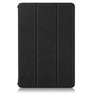 For Huawei Enjoy Tablet 2 10.1 inch / Honor Pad 6 10.1 inch Solid Color Horizontal Flip Leather Case with Three-folding Holder & Sleep / Wake-up Function(Black) - 2