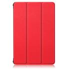 For Huawei Enjoy Tablet 2 10.1 inch / Honor Pad 6 10.1 inch Solid Color Horizontal Flip Leather Case with Three-folding Holder & Sleep / Wake-up Function(Red) - 2