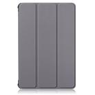 For Huawei Enjoy Tablet 2 10.1 inch / Honor Pad 6 10.1 inch Solid Color Horizontal Flip Leather Case with Three-folding Holder & Sleep / Wake-up Function(Grey) - 2