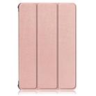 For Huawei Enjoy Tablet 2 10.1 inch / Honor Pad 6 10.1 inch Solid Color Horizontal Flip Leather Case with Three-folding Holder & Sleep / Wake-up Function(Rose Gold) - 2