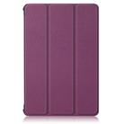 For Huawei Enjoy Tablet 2 10.1 inch / Honor Pad 6 10.1 inch Solid Color Horizontal Flip Leather Case with Three-folding Holder & Sleep / Wake-up Function(Purple) - 2