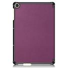 For Huawei Enjoy Tablet 2 10.1 inch / Honor Pad 6 10.1 inch Solid Color Horizontal Flip Leather Case with Three-folding Holder & Sleep / Wake-up Function(Purple) - 3