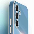 For Samsung Galaxy S25+ 5G XINLI Straight Edge 6D Electroplate TPU Phone Case with Ring Holder(Celestial Blue) - 3