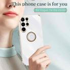For Samsung Galaxy S25 Ultra 5G XINLI Straight Edge 6D Electroplate TPU Phone Case with Ring Holder(Pink) - 2