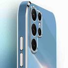 For Samsung Galaxy S25 Ultra 5G XINLI Straight Edge 6D Electroplate TPU Phone Case with Ring Holder(Celestial Blue) - 3